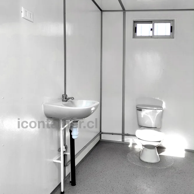 Caseta de 4 x 2.5 mts +Baño Simple 3 — Icontainer